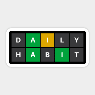 Daily Habit Word Game Sticker